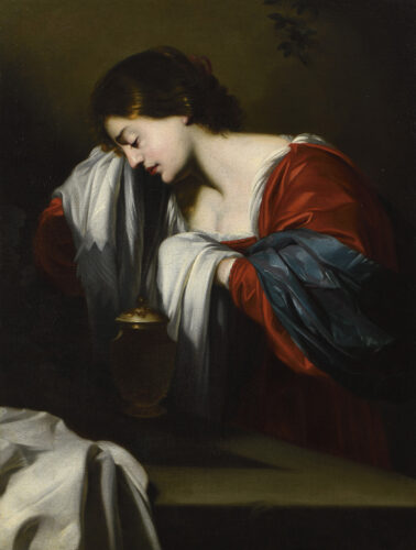 oeuvre de nicolas regnier - madeleine pénitente - huile sur toile