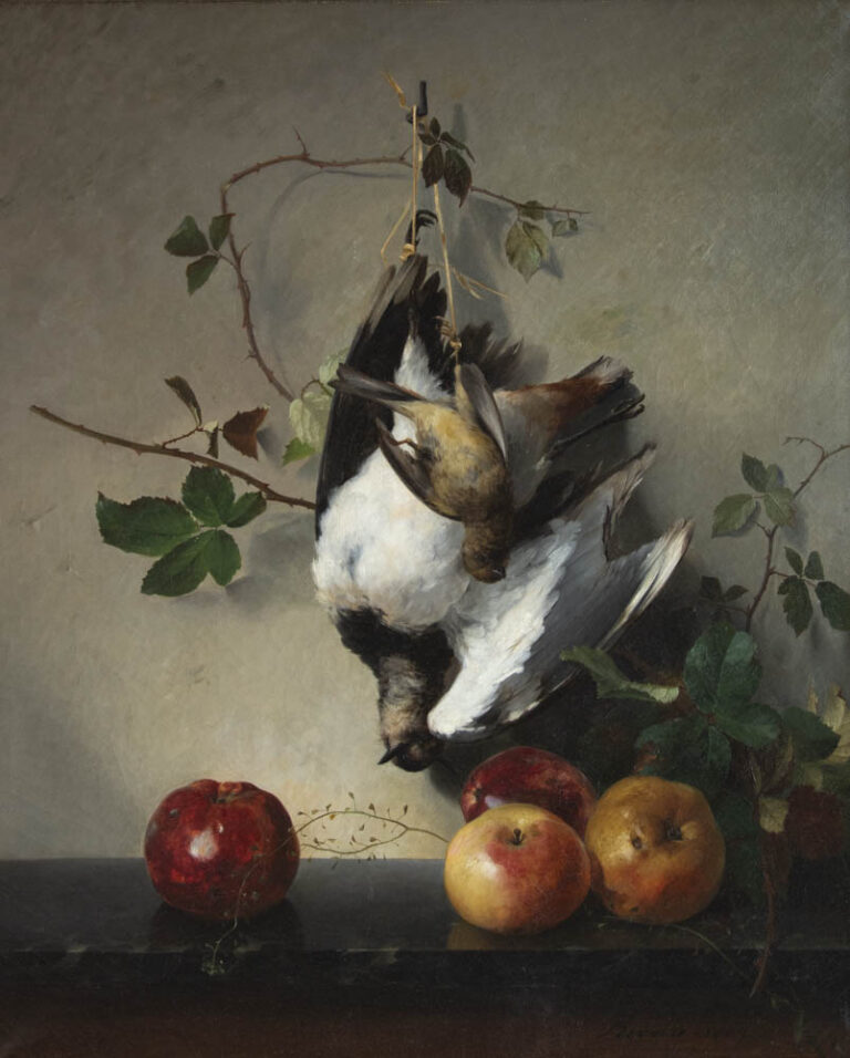 Nature morte aux oiseaux et fruits