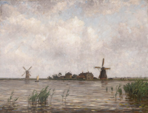 oeuvre de alphonse stengelin - environs du kaag (vers 1885) - huile sur toile