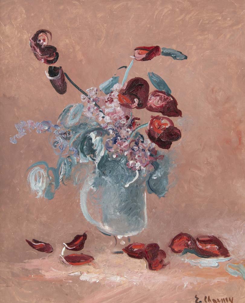 emilie charmy - tableau- vase de fleurs